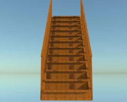 Прямая лестница для дома своими руками