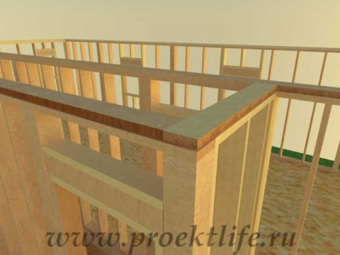 Как построить дом - второй этаж каркасного дома верхняя обвязка