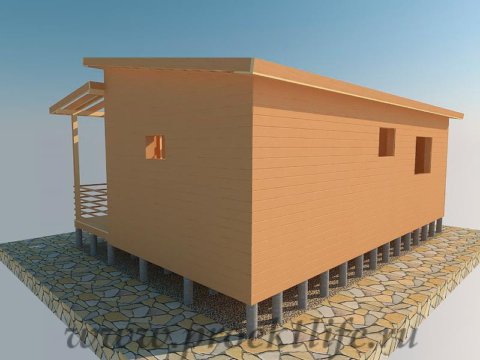 фасад-имитация-бруса-1 Дачный домик